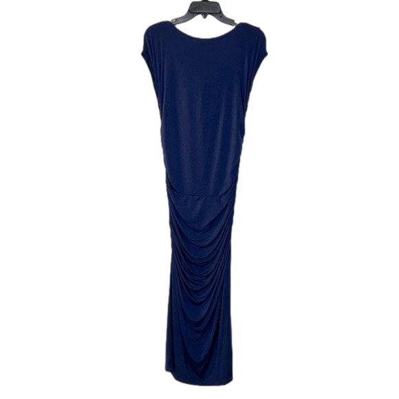 Cindy Karen Jet Setter Montauk Ruched Side Cap Sleeve Drape Neck Dress - Medium - Picture 3 of 8